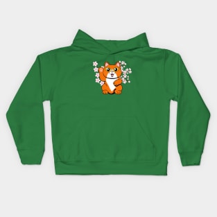 Hi There Orange Tabby Kids Hoodie